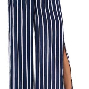 Navy Striped Women's Pants
